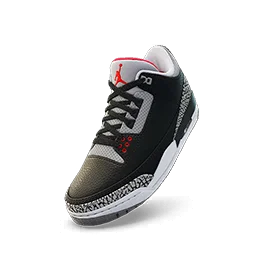 Air Jordan 3 'Black Cement-Gray' fortnite shoes