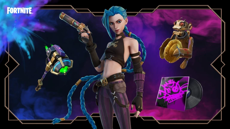 Descargar LOTE JINX ARCANE Fortnite Wallpaper 4k 1
