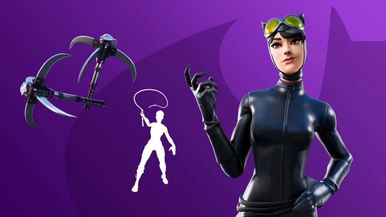 Baixar Traje Mulher-Gato dos Quadrinhos Fortnite Wallpaper 4k 1