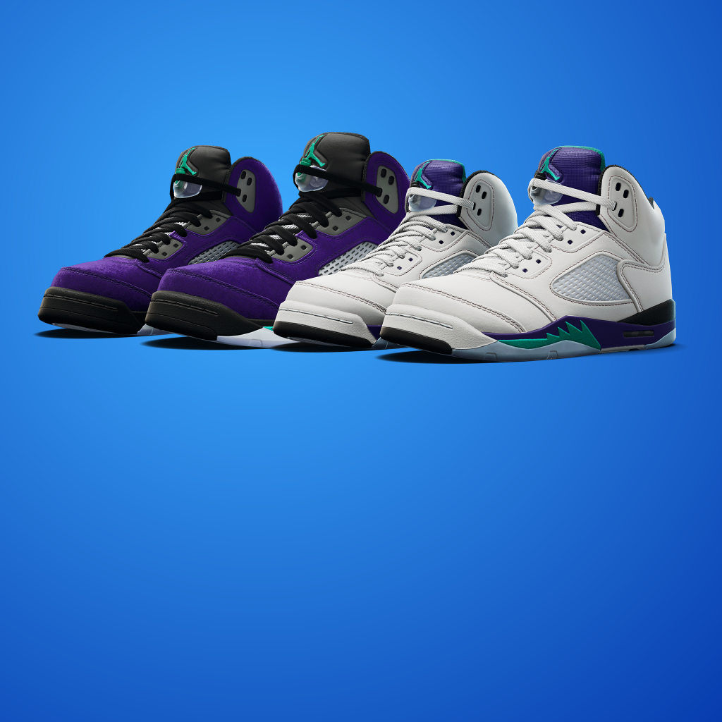 Air Jordan 5 Retro 'Grape' Bundle fortnite pack